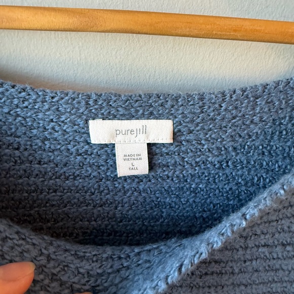 J.Jill Tall Pure Jill Hand-Stitched Contrast Knit Boatneck Sweater - Picture 4 of 7